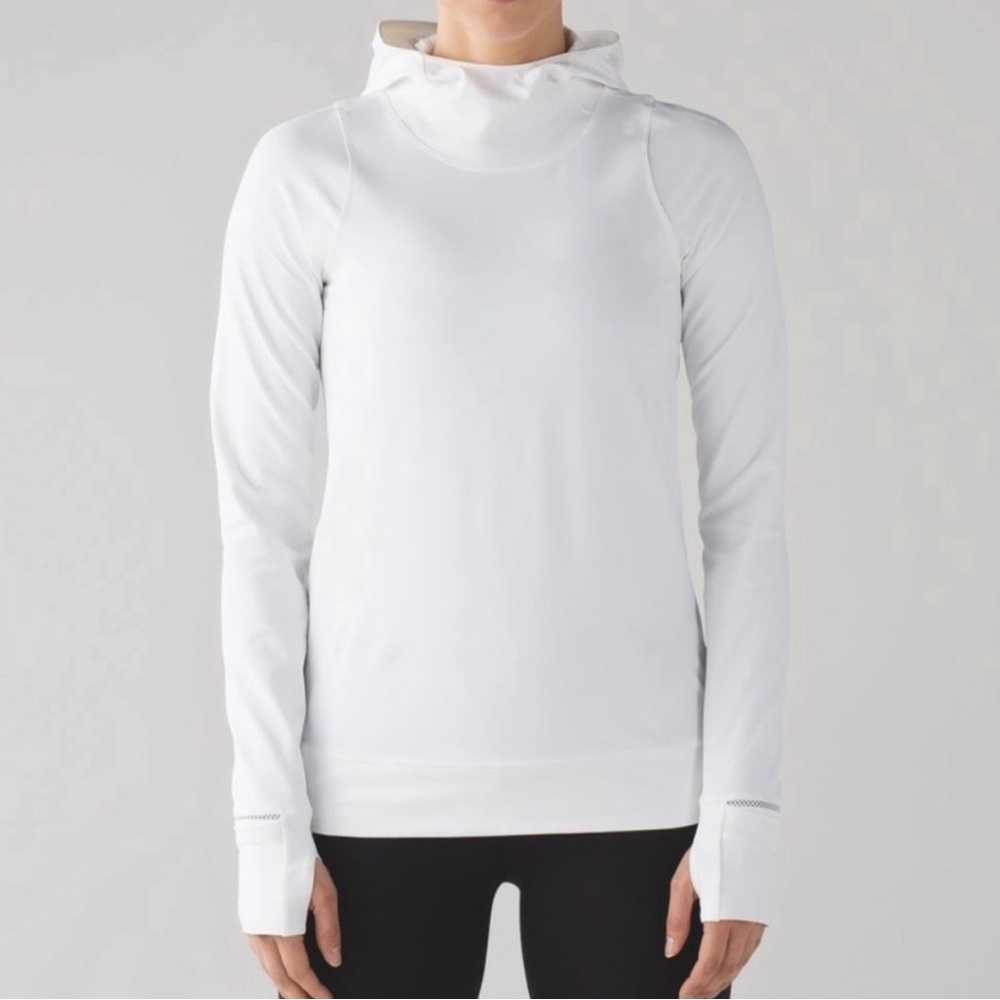 Lululemon Women's Cadence Crusher Hoodie White Size 8 Stretch.